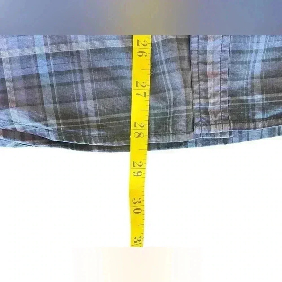 Theory Men’s Zac PS Aviston Plaid Button Down Shirt Medium Blue Black Office - Picture 9 of 9